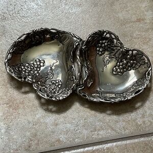 Godinger Silver Plated Double Heart Dish